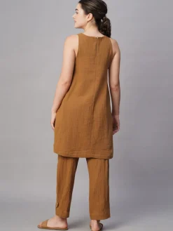 Women Cottonworld Womens Co-Ord Sets^Women's Cotton Regular Fit Kurta