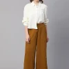 Women Cottonworld Culottes^Women's Linen Viscose Wide Leg Culotte