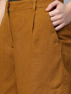 Women Cottonworld Shorts | Shorts^Women's Linen Viscose Regular Fit Shorts