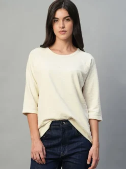 Women Cottonworld Round Neck | Regular Fit^Women's 100% Cotton Regular Fit Tshirt