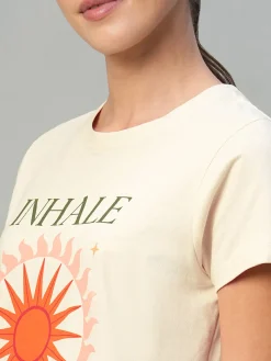 Women Cottonworld Round Neck^Women's 100% Cotton Slim Fit Tshirt