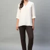 Women Cottonworld Tops & Shirts | Tops & Shirts^Women's 100% Linen Regular Fit Blouse