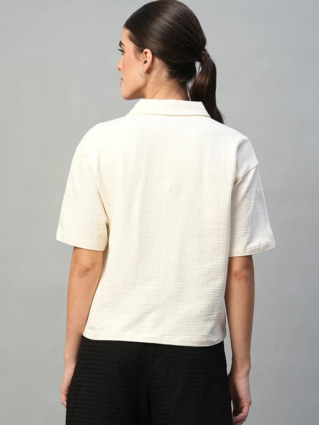 Women Cottonworld Regular Fit^Women's Cotton Elastane Regular Fit Tshirt