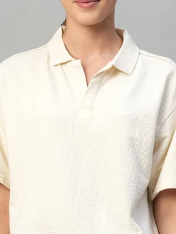 Women Cottonworld Regular Fit^Women's Cotton Elastane Regular Fit Tshirt