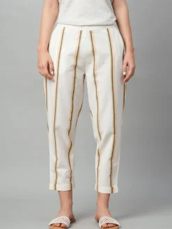 Women Cottonworld Pants | Pants^Women's Cotton Linen Regular Fit Pant