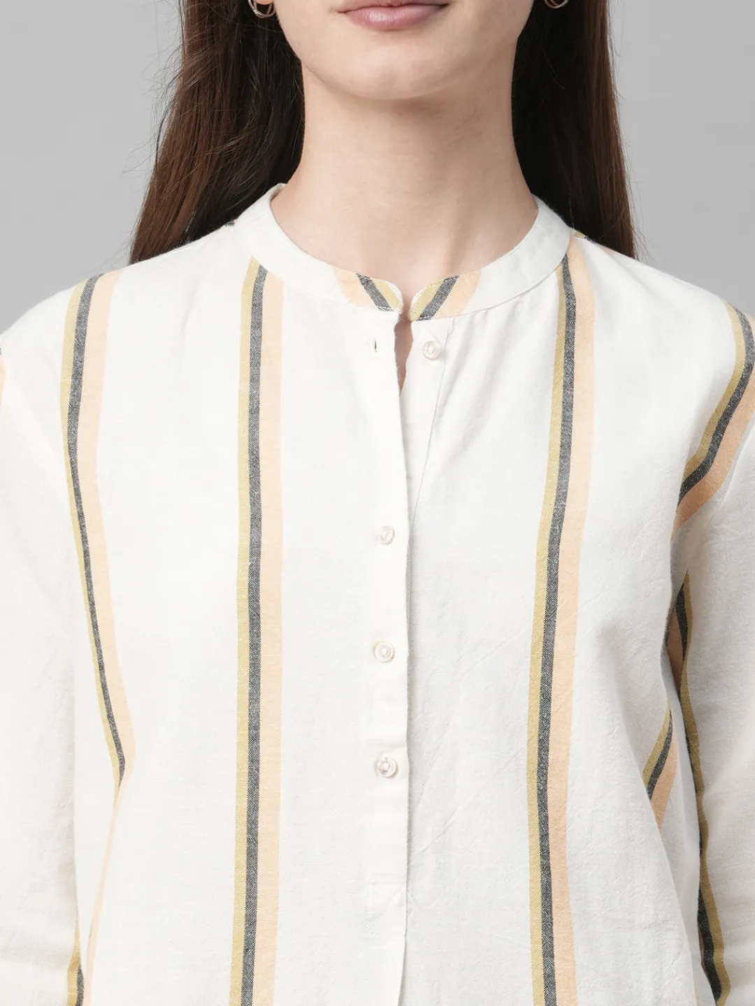 Women Cottonworld Womens Co-Ord Sets^Women's Cotton Linen Regular Fit Kurta