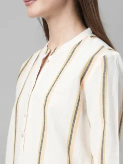 Women Cottonworld Womens Co-Ord Sets^Women's Cotton Linen Regular Fit Kurta