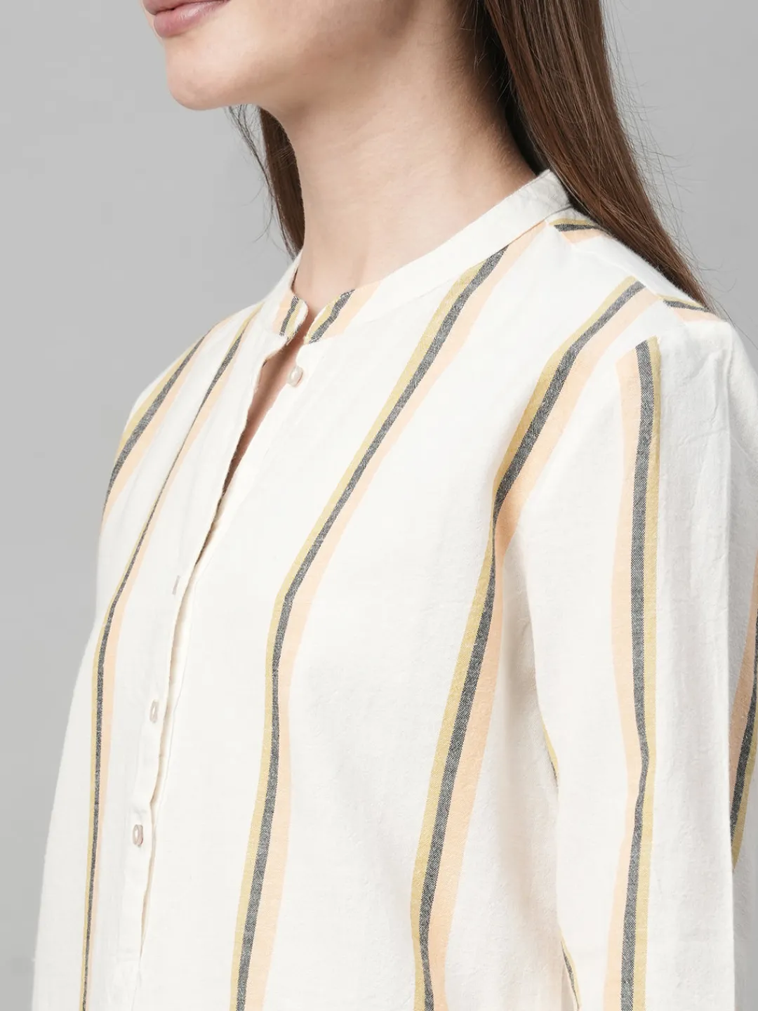 Women Cottonworld Womens Co-Ord Sets^Women's Cotton Linen Regular Fit Kurta
