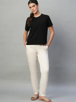 Women Cottonworld Trousers^Women's Cotton Lycra Regular Fit Pant