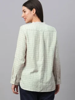 Women Cottonworld Tops & Shirts | Tops & Shirts^Women's Linen Excel Regular Fit Blouse