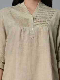 Women Cottonworld Tops & Shirts | Tops & Shirts^Women's Linen Excel Regular Fit Blouse
