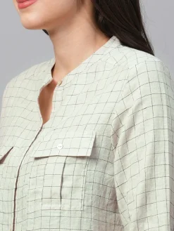 Women Cottonworld Tops & Shirts | Tops & Shirts^Women's Linen Excel Regular Fit Blouse
