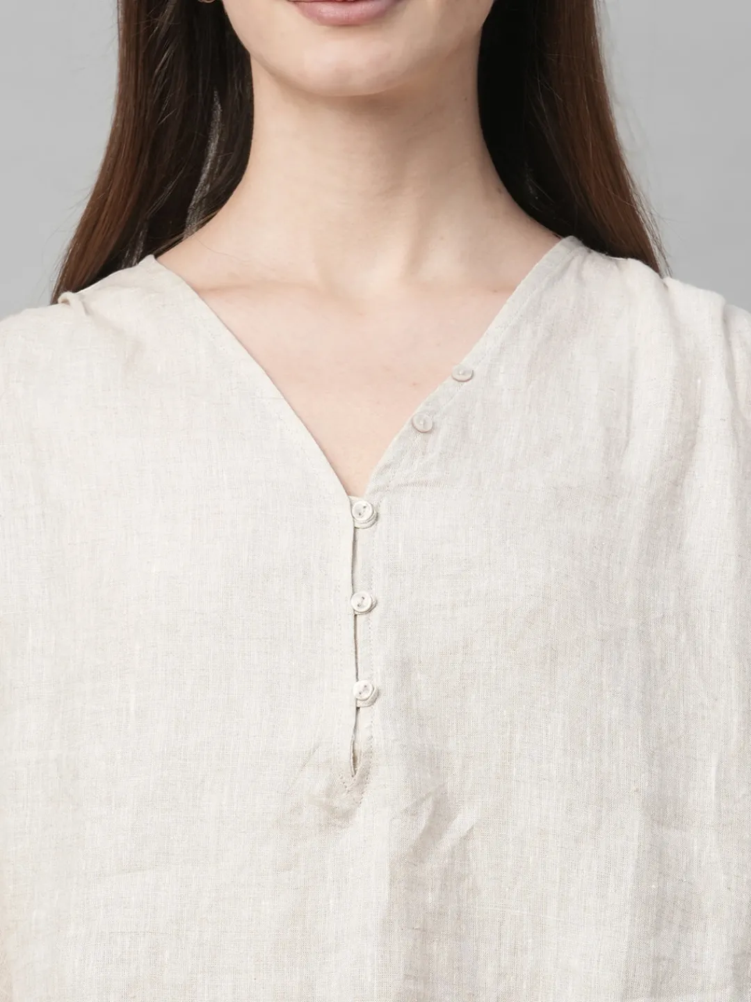 Women Cottonworld Tops & Shirts | Tops & Shirts^Women's Linen Loose Fit Blouse