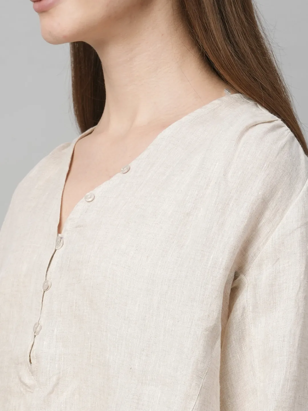 Women Cottonworld Tops & Shirts | Tops & Shirts^Women's Linen Loose Fit Blouse