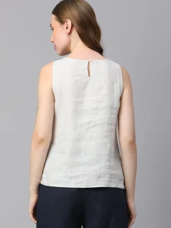 Women Cottonworld Tops & Shirts | Tops & Shirts^Women's Linen Regular Fit Blouse