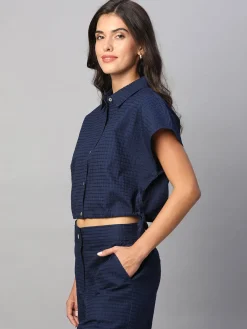 Women Cottonworld Womens Co-Ord Sets^Women's 100% Cotton Regular Fit Blouse