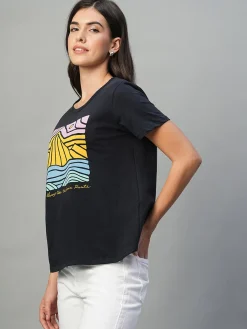 Women Cottonworld Round Neck | Regular Fit^Women's 100% Cotton Regular Fit Tshirt