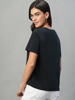 Women Cottonworld Round Neck | Regular Fit^Women's 100% Cotton Regular Fit Tshirt