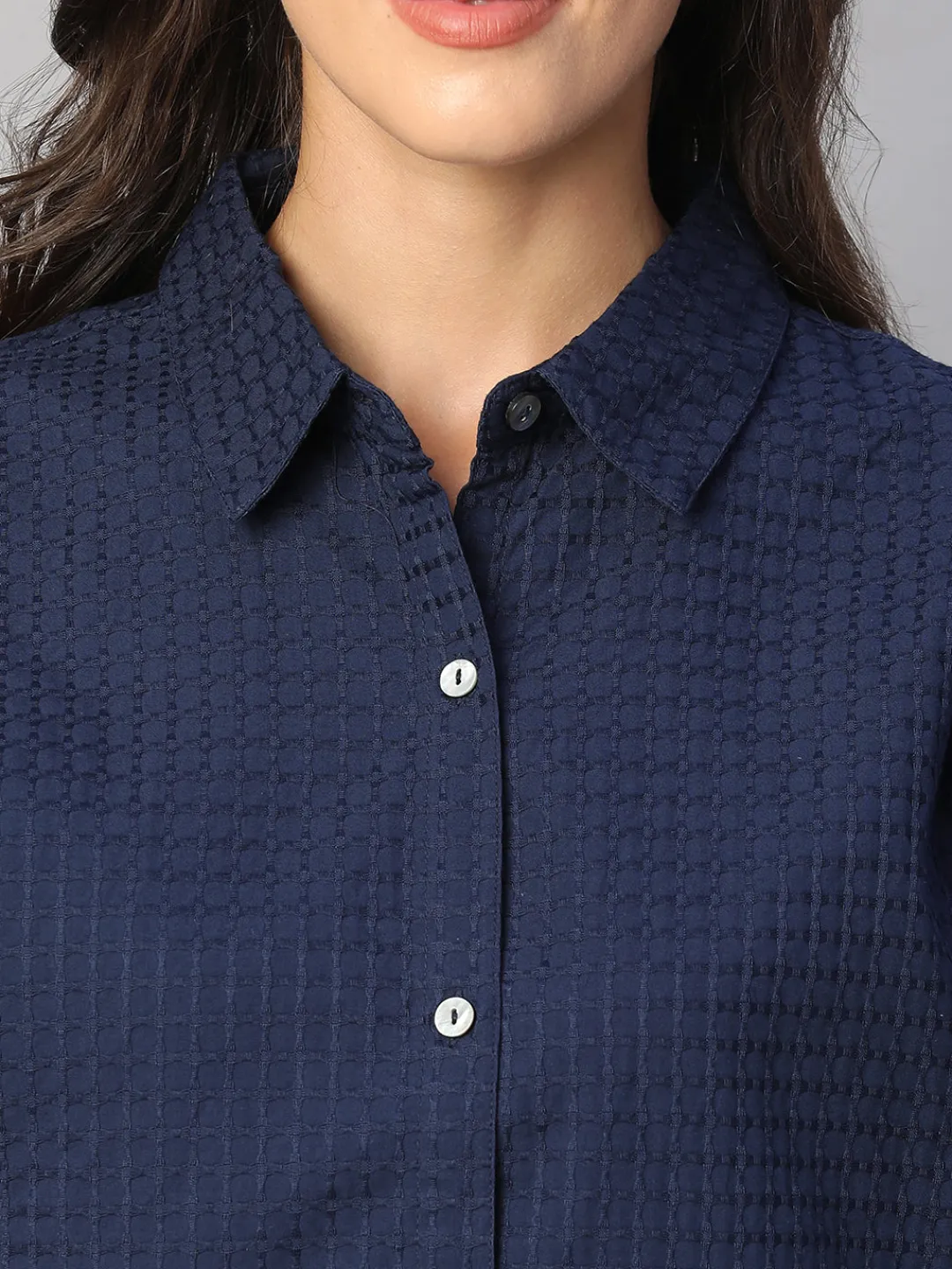 Women Cottonworld Womens Co-Ord Sets^Women's 100% Cotton Regular Fit Blouse