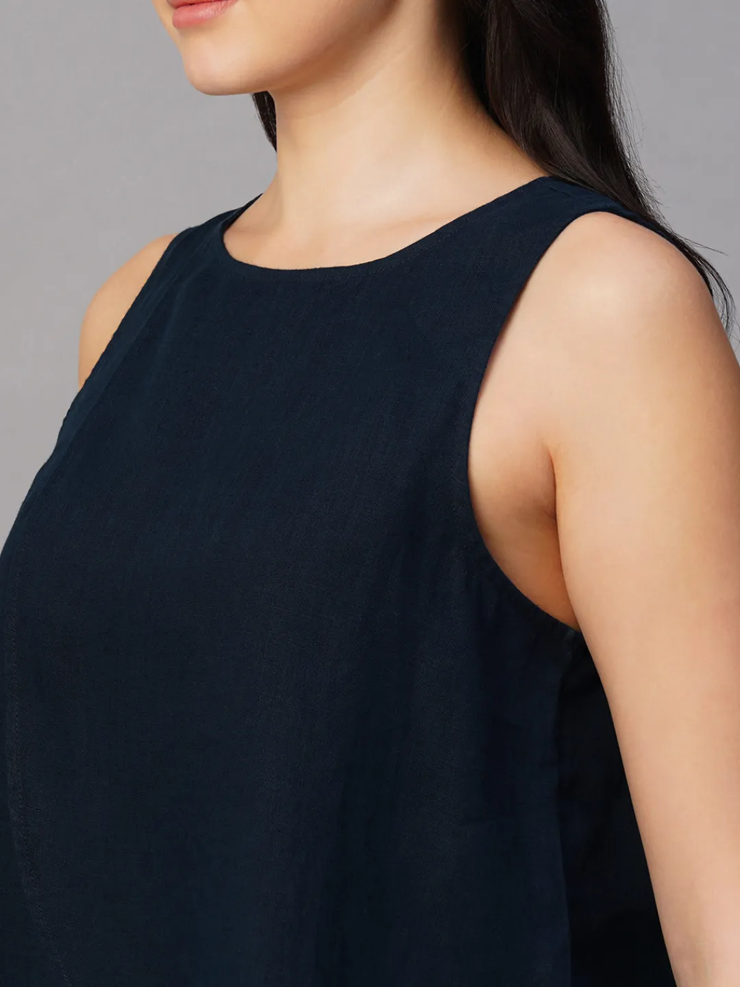 Women Cottonworld Tops & Shirts | Tops & Shirts^Women's 100% Linen Regular Fit Blouse