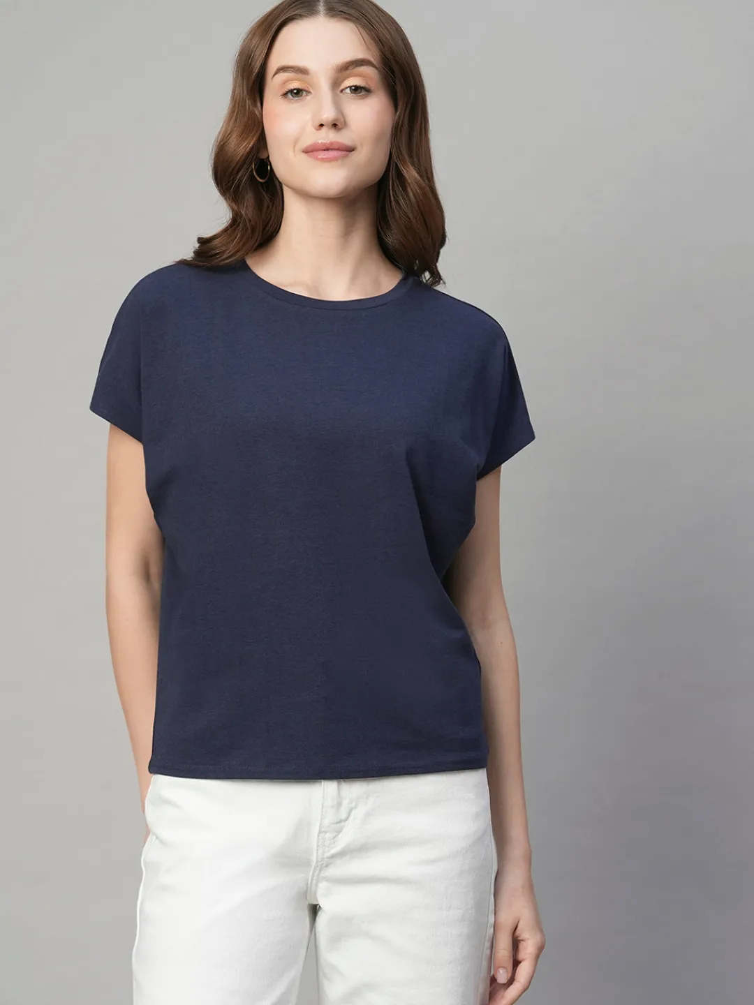 Women Cottonworld Round Neck | Regular Fit^Women's Cotton Bamboo Elastane Regular Fit Tshirt