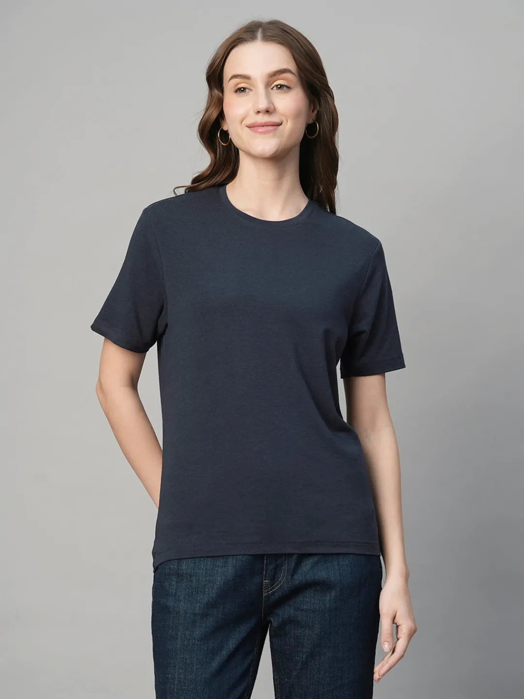 Women Cottonworld Round Neck | Regular Fit^Women's Cotton Bamboo Regular Fit Tshirt