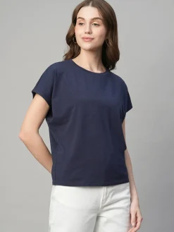 Women Cottonworld Round Neck | Regular Fit^Women's Cotton Bamboo Elastane Regular Fit Tshirt