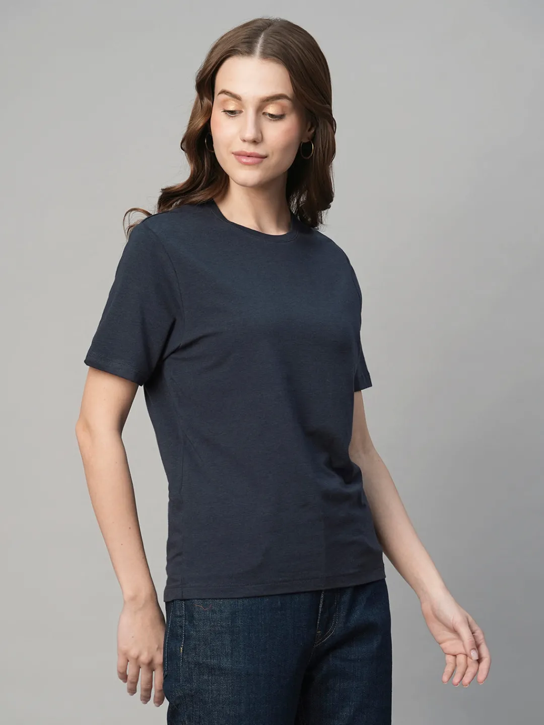 Women Cottonworld Round Neck | Regular Fit^Women's Cotton Bamboo Regular Fit Tshirt