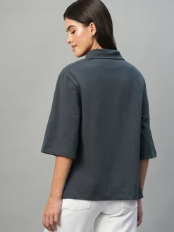 Women Cottonworld Regular Fit^Women's Cotton Elastane Regular Fit Tshirt