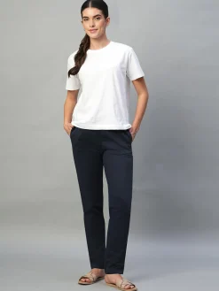 Women Cottonworld Trousers^Women's Cotton Lycra Regular Fit Pant