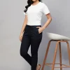 Women Cottonworld Trousers^Women's Cotton Lycra Slim Fit Pant