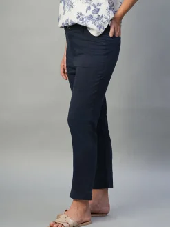 Women Cottonworld Trousers^Women's Cotton Lycra Regular Fit Pant