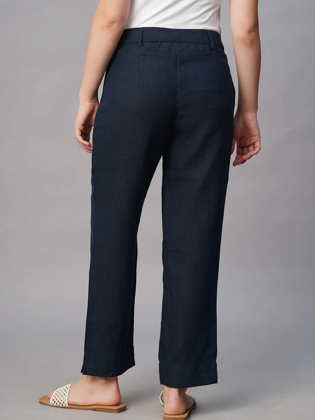 Women Cottonworld Pants | Pants^Women's Linen Regular Fit Pant