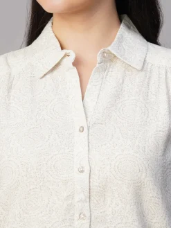 Women Cottonworld Tops & Shirts | Tops & Shirts^Women's Linen Cotton Regular Fit Blouse