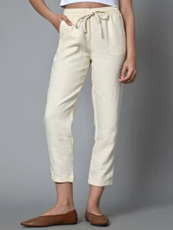 Women Cottonworld Pants | Pants^Women's Linen Regular Fit Pant