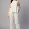 Women Cottonworld Pants | Pants^Women's Linen Viscose Regular Fit Pant