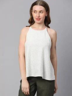Women Cottonworld Tops & Shirts | Tops & Shirts^Women's Linen Viscose Regular Fit Blouse