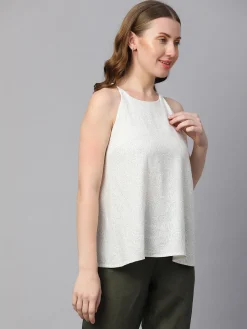 Women Cottonworld Tops & Shirts | Tops & Shirts^Women's Linen Viscose Regular Fit Blouse
