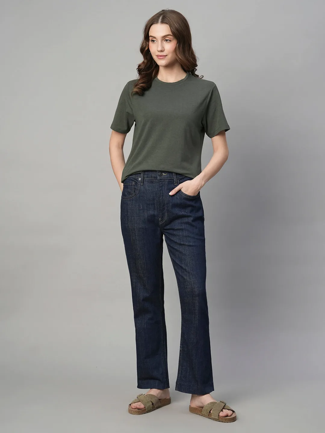 Women Cottonworld Round Neck | Regular Fit^Women's Cotton Bamboo Regular Fit Tshirt
