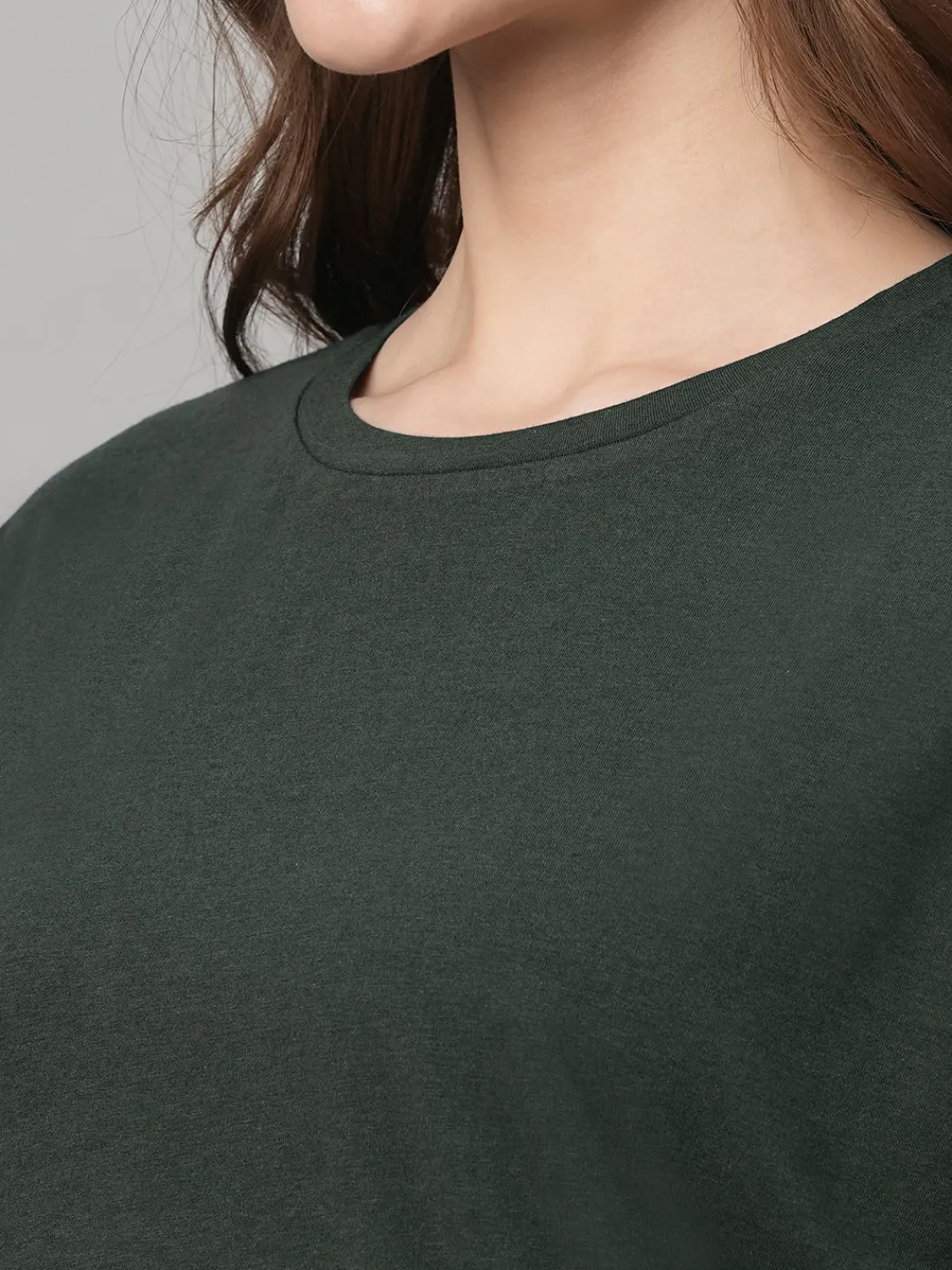 Women Cottonworld Round Neck | Regular Fit^Women's Cotton Bamboo Elastane Regular Fit Tshirt