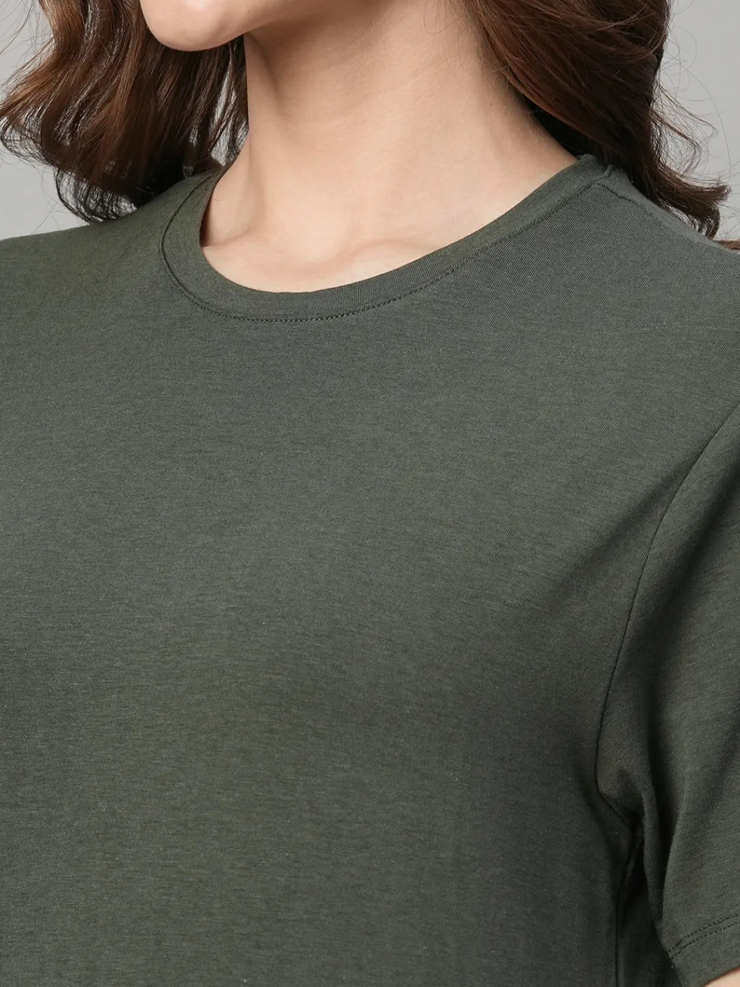 Women Cottonworld Round Neck | Regular Fit^Women's Cotton Bamboo Regular Fit Tshirt