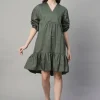 Women Cottonworld Dresses^Women's Cotton Elastane Boxy Fit Dress