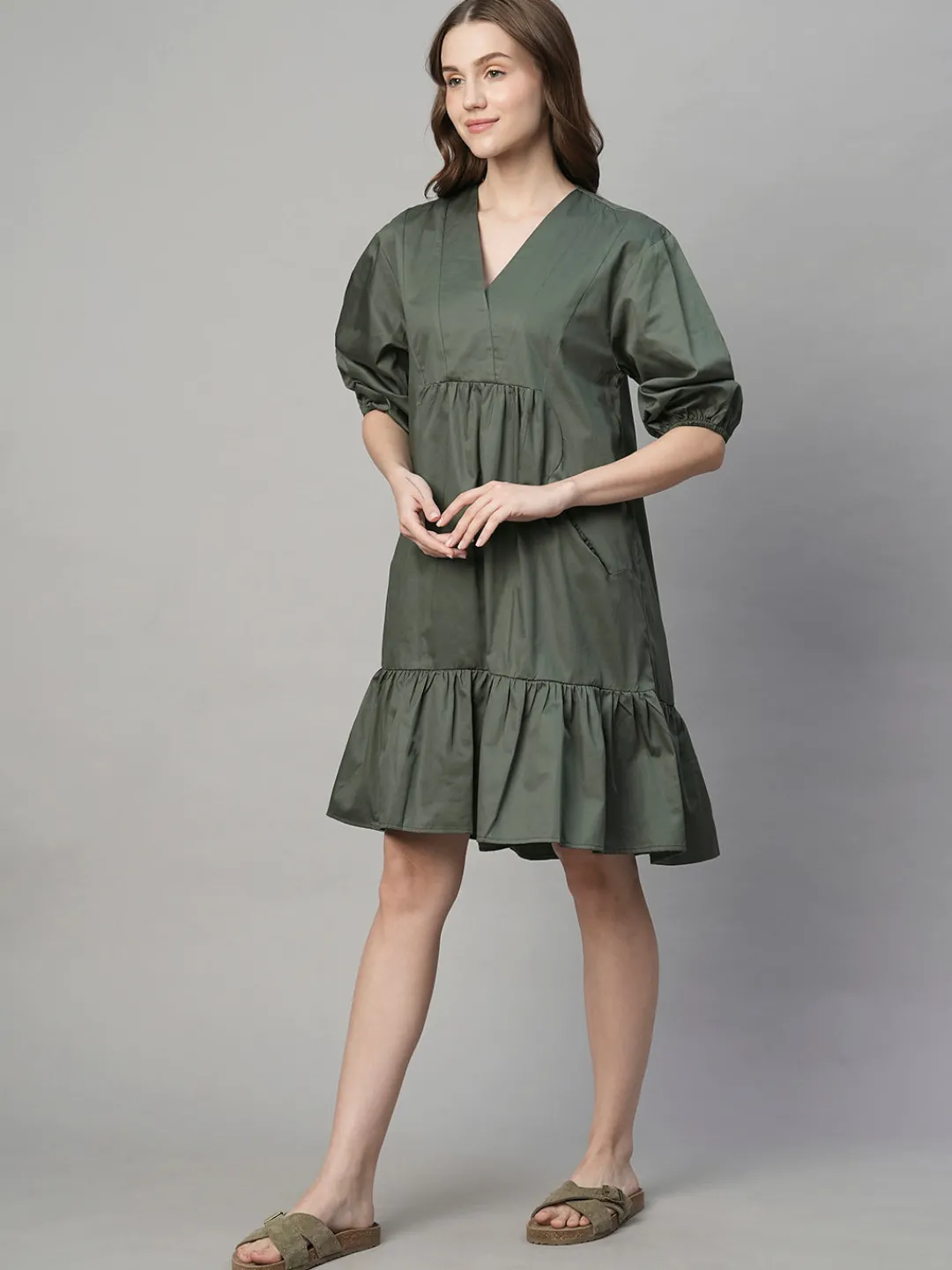 Women Cottonworld Dresses^Women's Cotton Elastane Boxy Fit Dress