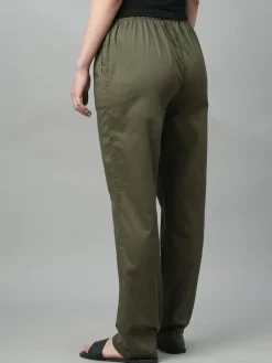 Women Cottonworld Trousers^Women's Cotton Elastane Regular Fit Pant