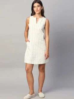 Women Cottonworld Dresses^Women's Cotton Flax Regular Fit Dress