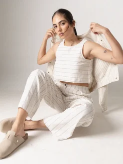 Women Cottonworld Tops & Shirts | Tops & Shirts^Women's Cotton Linen Regular Fit Blouse