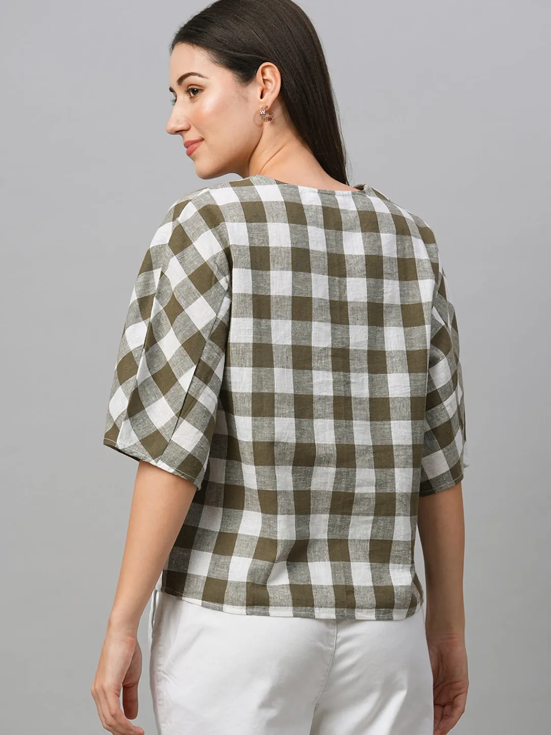 Women Cottonworld Tops & Shirts | Tops & Shirts^Women's Cotton Linen Regular Fit Blouse