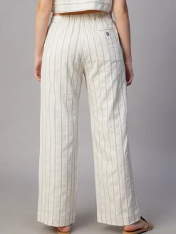 Women Cottonworld Pants | Pants^Women's Cotton Linen Wide Leg Pant