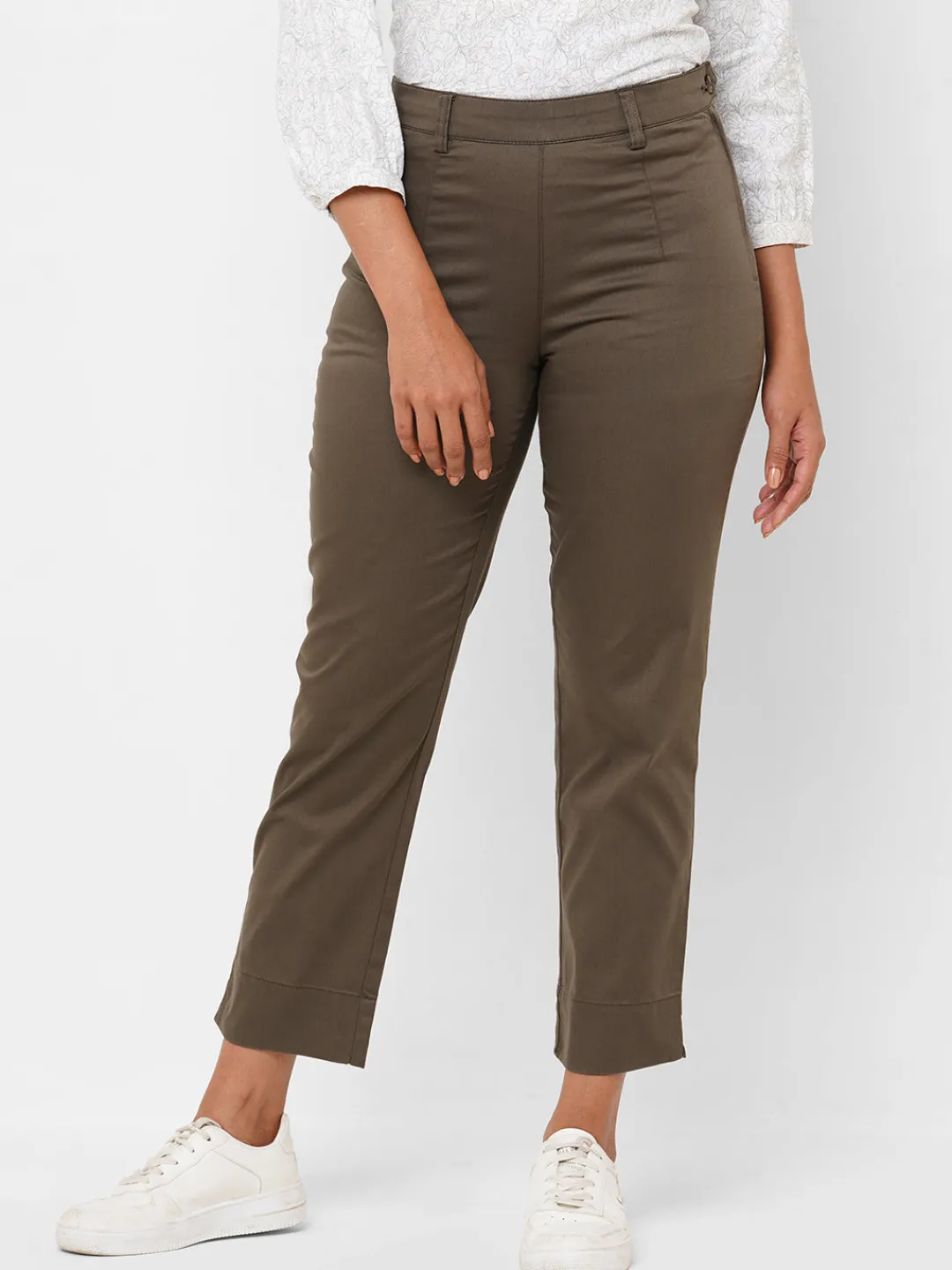Women Cottonworld Trousers^Women's Cotton Lycra Regular Fit Pant