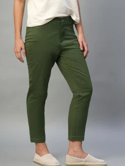 Women Cottonworld Trousers^Women's Cotton Lycra Regular Fit Pant